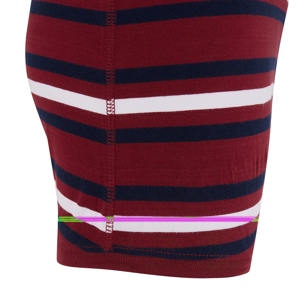 KayCey® Signature Stripes Short Sleeve Popper Vest Bodysuit
