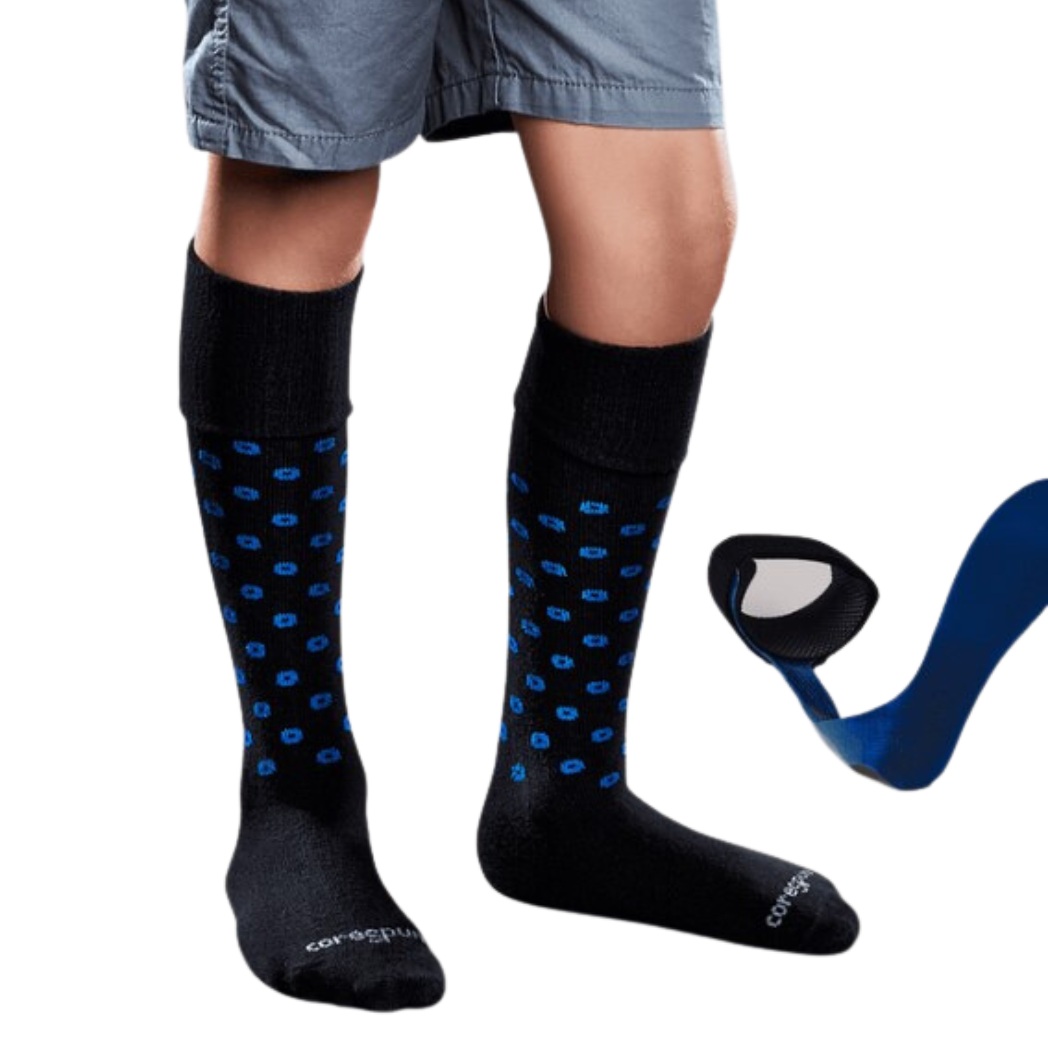 KnitRite - Patternered AFO Kids Socks 1 pack Core Spun