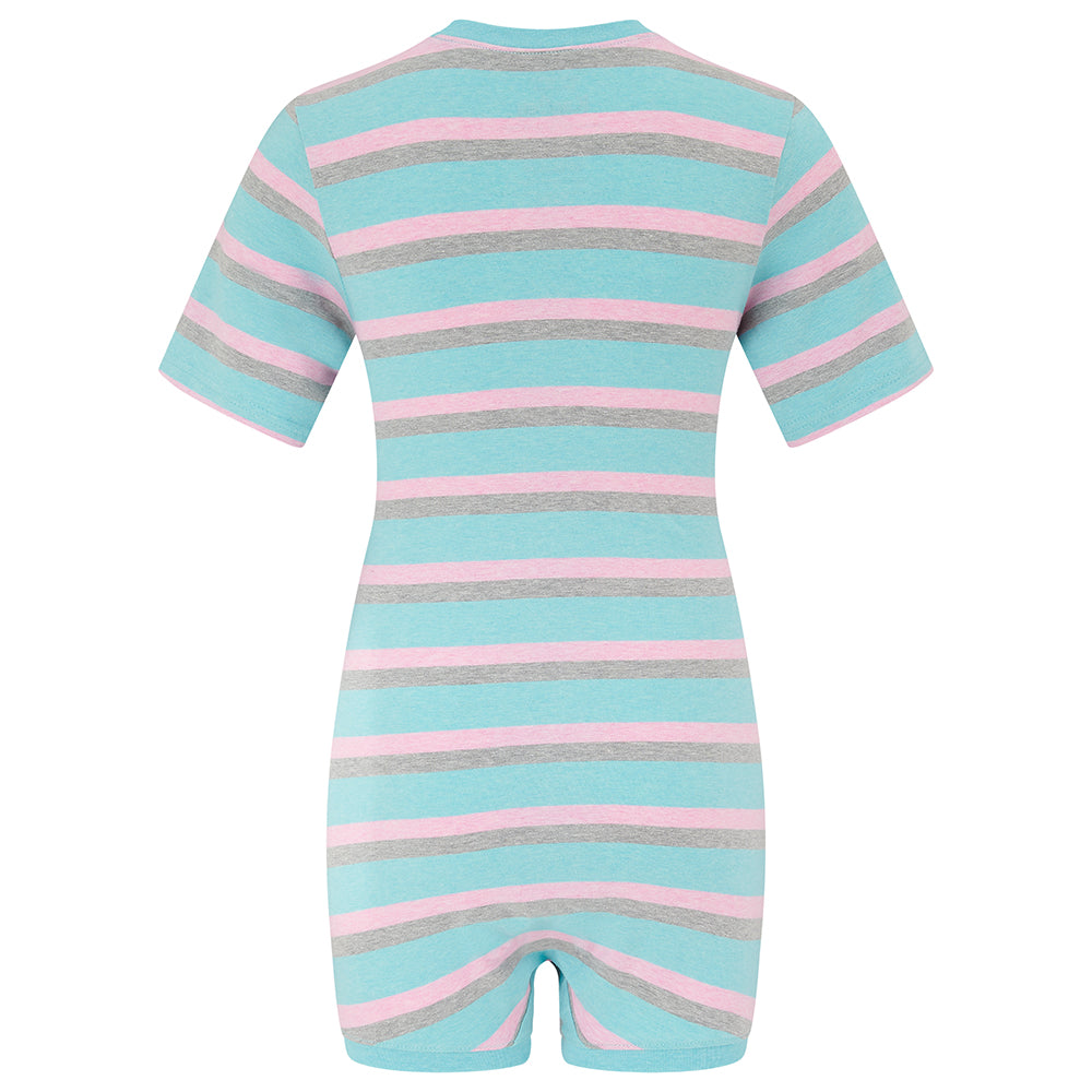 KayCey®P Lite Popper Vest (Kids) - Short Sleeve Stripes