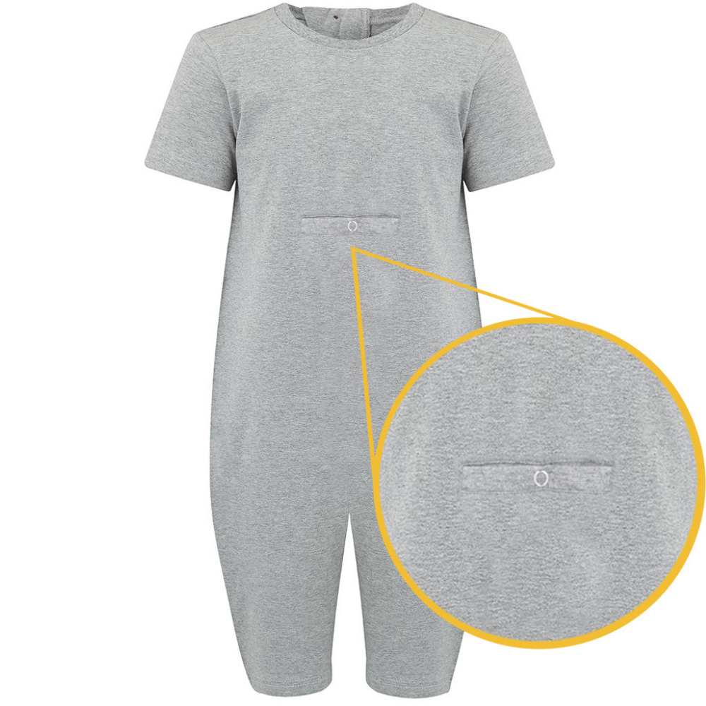 KayCey®Z Secret Zip Back Jumpsuits (Adults) - Short Sleeve / Knee with Length Tube Access