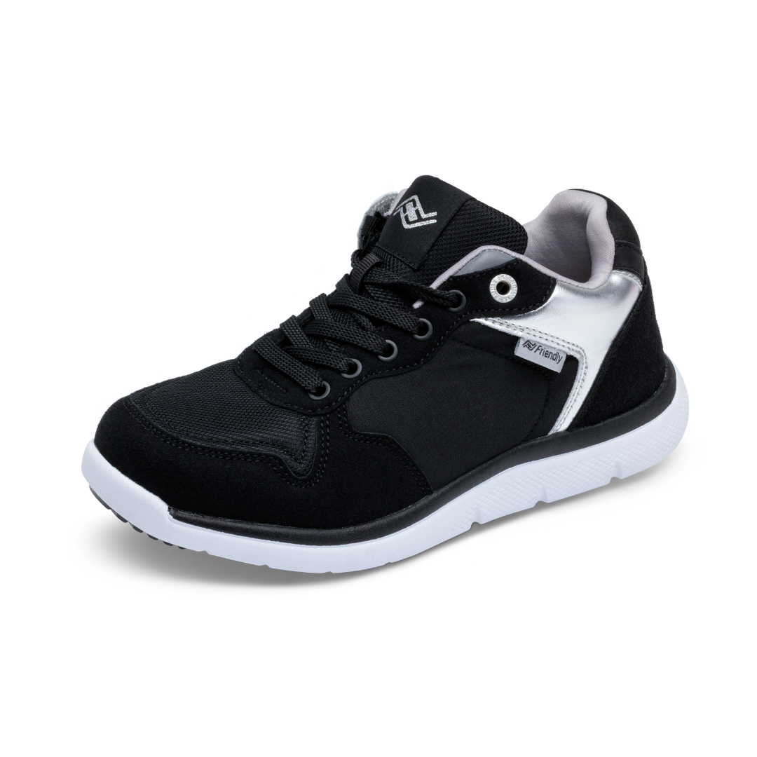 Friendly Shoes Excursion (Women's) - Mid Top Black Silver