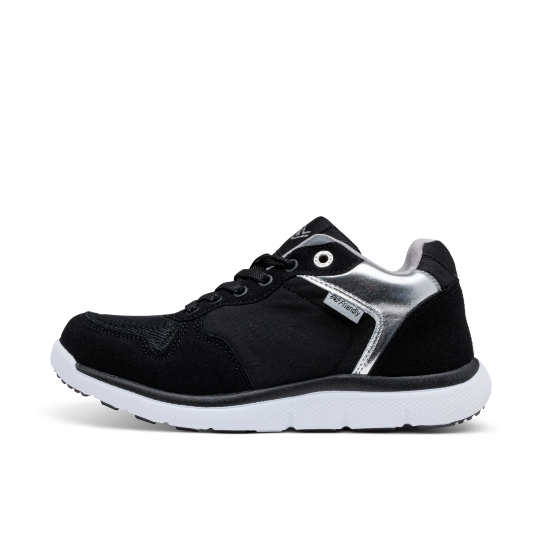 Friendly Shoes Excursion (Women's) - Mid Top Black Silver