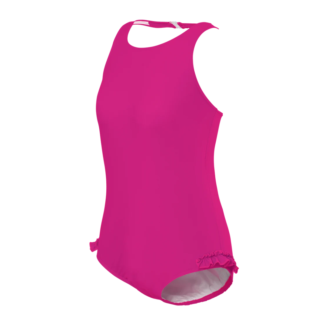Kes-Vir Halterneck Swimsuit for Girls - Eco Friendly / Thai Pink