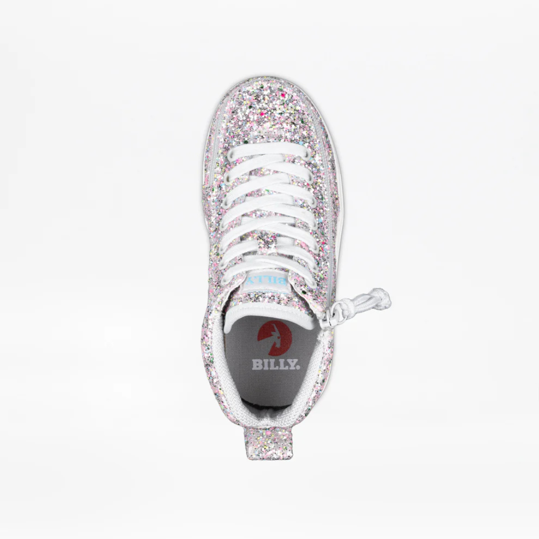 Billy Footwear (Toddler) - Silver Multi Glitter BILLY Classic D|R II High