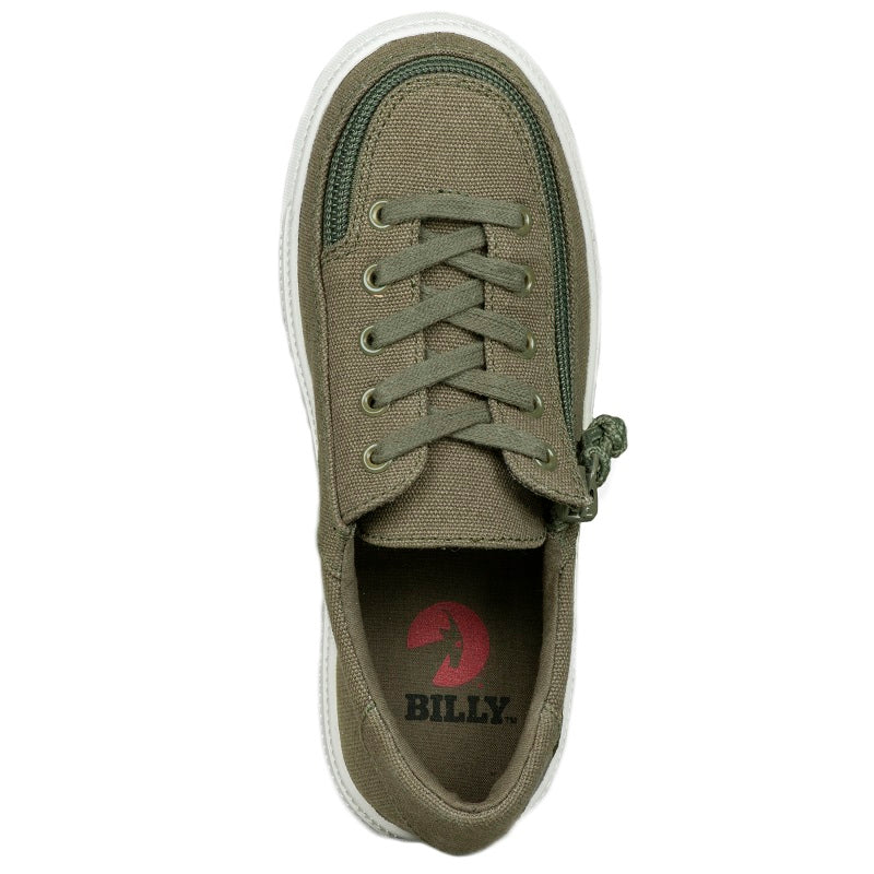 Billy Footwear (Kids)  - Low Top Khaki Canvas shoes CLEARANCE