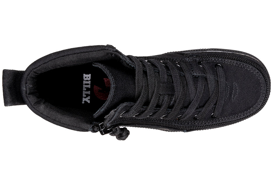 Billy Footwear (Toddler) DR II Fit - High Top Black Canvas Shoes