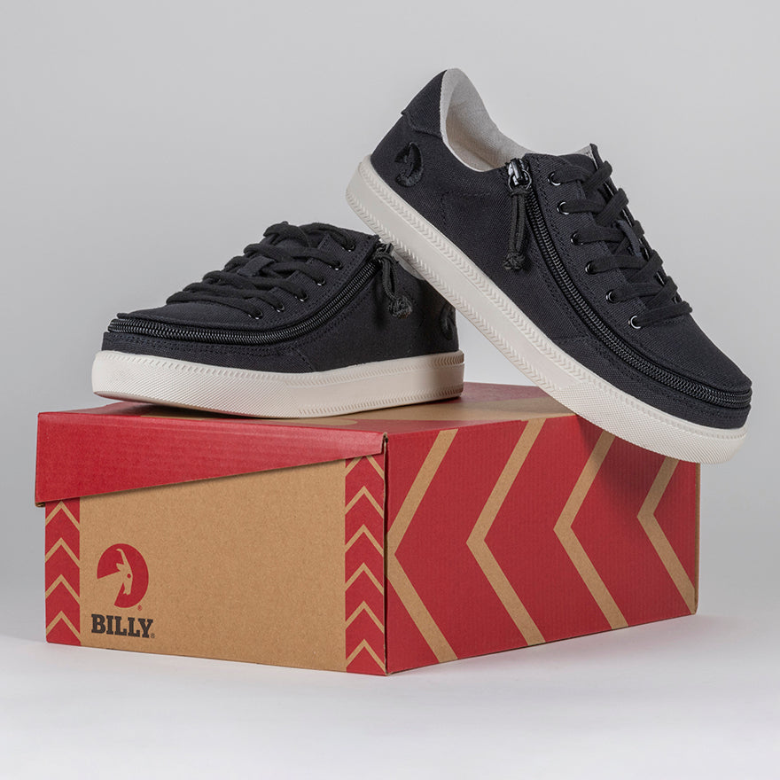 Billy Footwear (Womens) - Low Top Black Canvas Shoes CLEARANCE