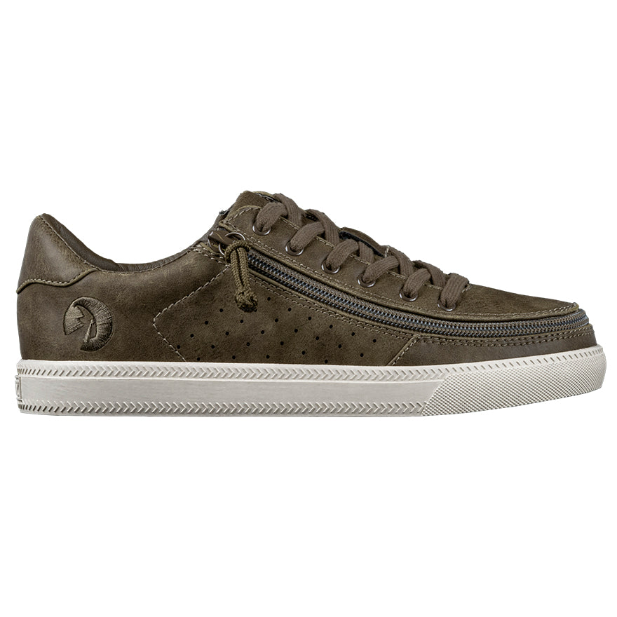 Billy Footwear (Womens) - Low Top Olive Faux Leather Shoes Clearance