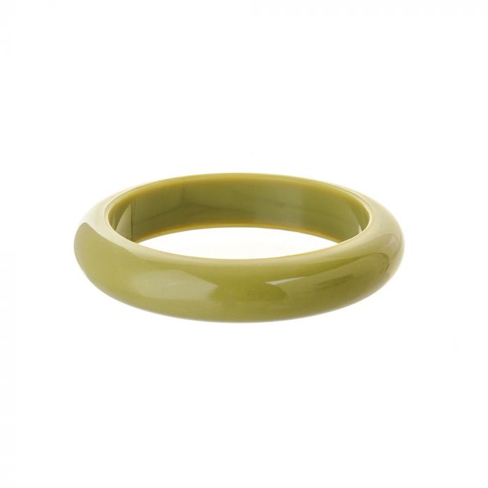 olive green chewy bangle on a white background