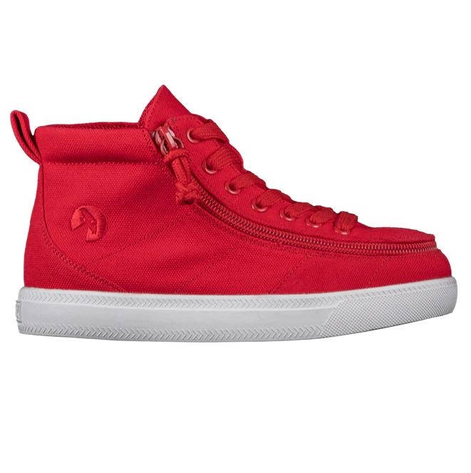 Billy Footwear (Kids) DR Fit - High Top Red Canvas Shoes