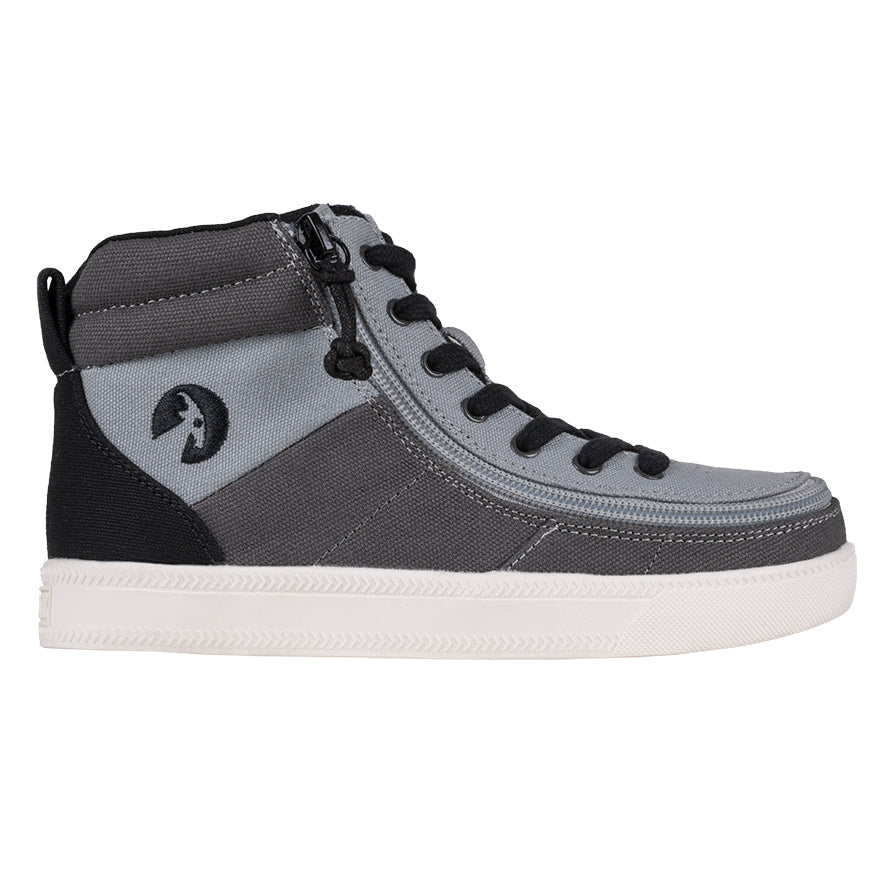 Billy Footwear (Toddlers) - Street High Top Grey Colour Block Canvas Shoes