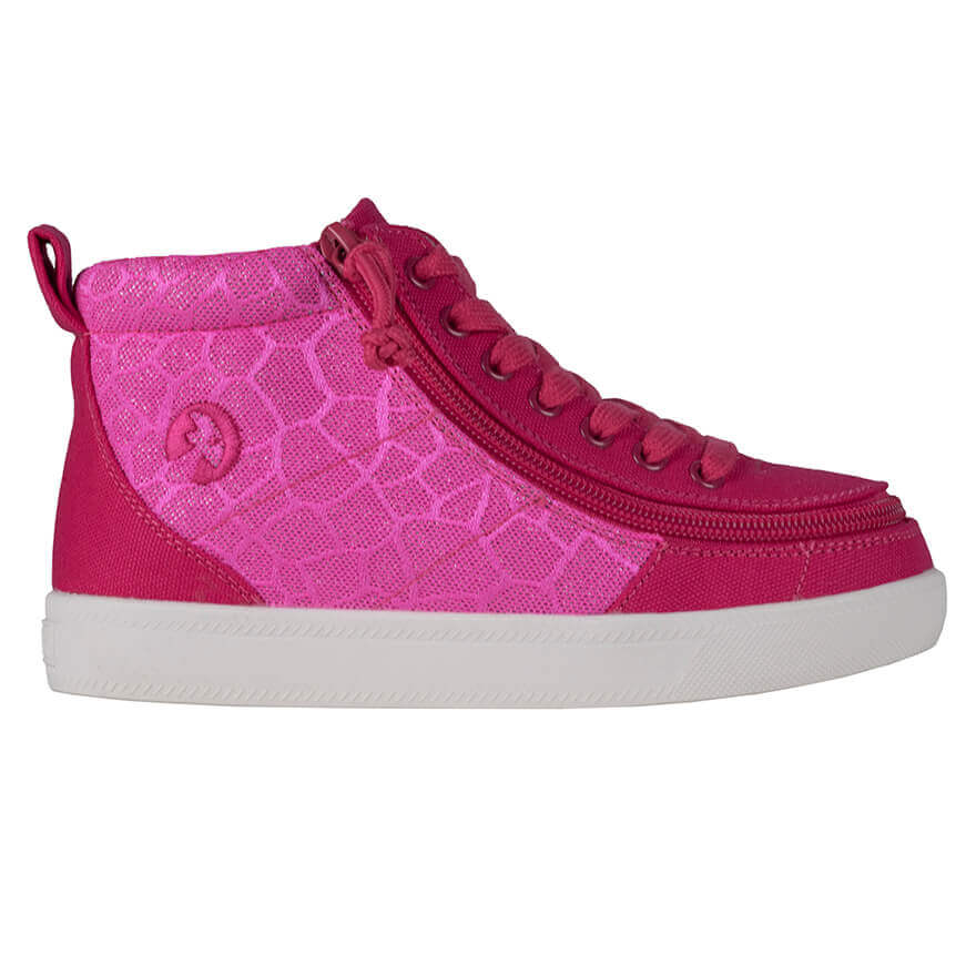Billy Footwear (Toddlers) MDR Fit - Pink Print Cells High-Top Canvas Shoes