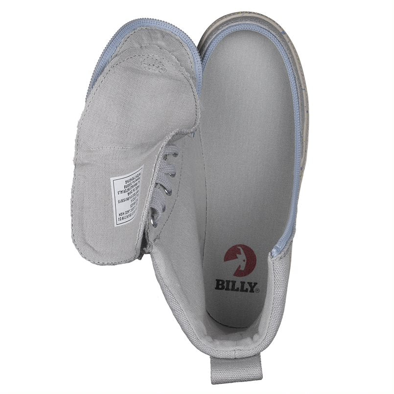 Billy Footwear (Kids) - High Top Grey Blue Speckle Canvas Shoes