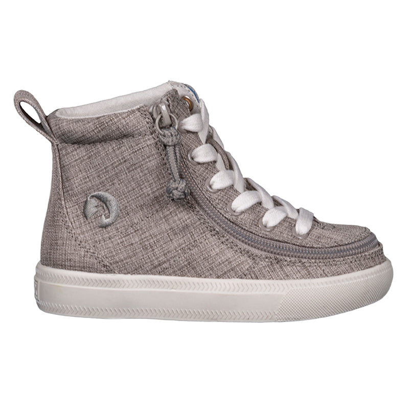 Billy Footwear (Toddlers) - Grey Jersey High Top Linen Shoes