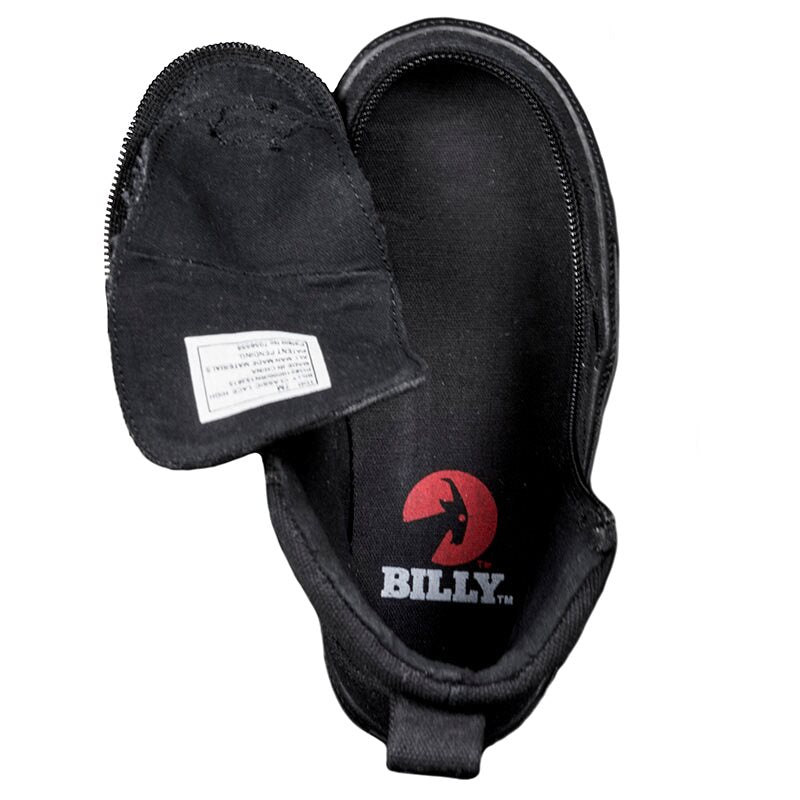 Billy Footwear (Toddlers) DR Fit - High Top Black To The Floor Canvas Shoes