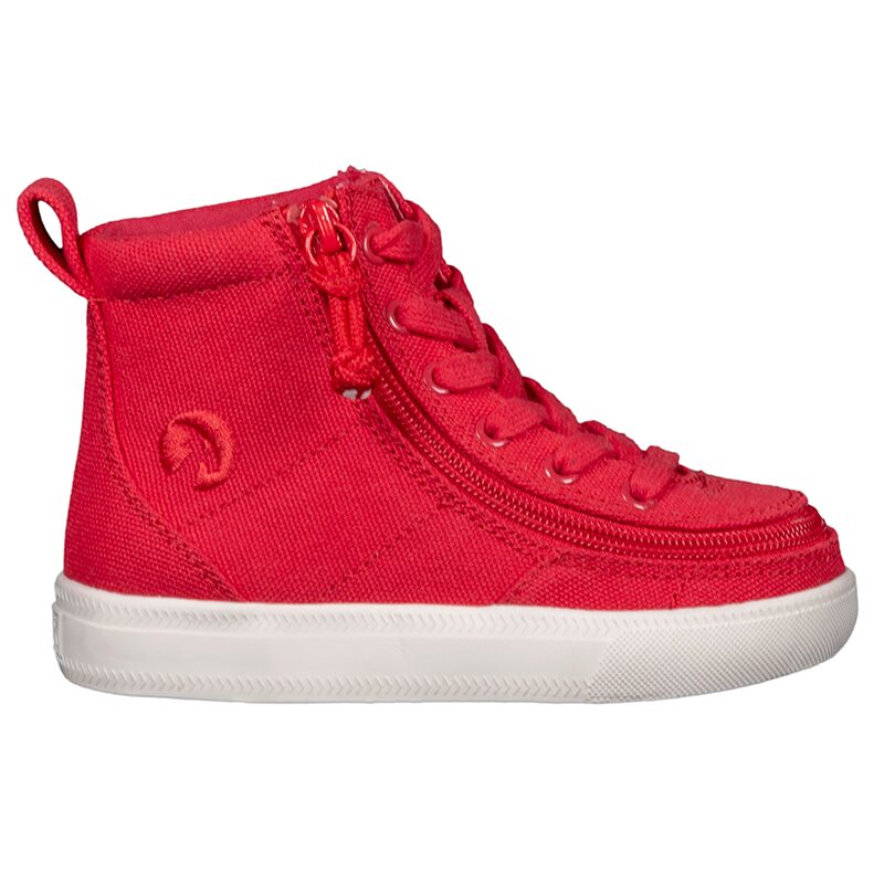 Billy Footwear (Toddlers) MDR Fit - High Top Red Canvas Shoes