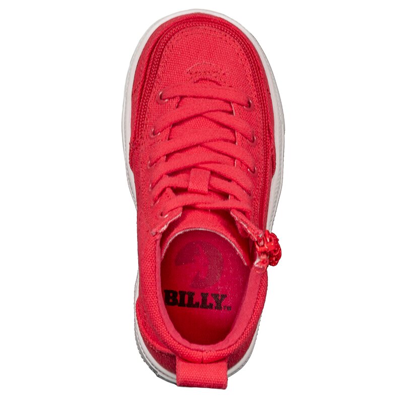 Billy Footwear (Toddlers) DR Fit - High Top DR Red Canvas Shoes