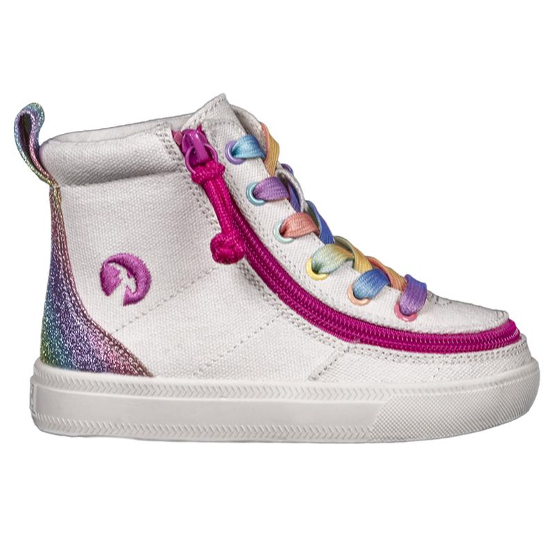 billy_footwear_white_rainbow_high_top_canvas_shoes_for_toddler_adaptable_for_special_needs_side