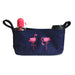 BundleBean_wheelchair_organiser_flamingo_storage_bag_with_adjustable_straps_universal_fitting