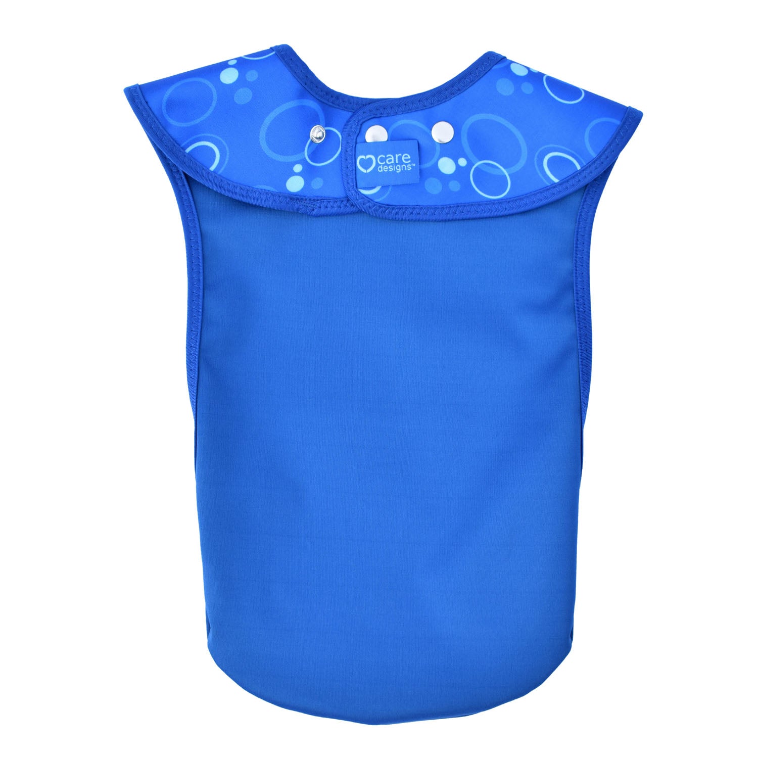 CareDesign_large_tabard_for_toddlers_children_adults_special_needs_comfortable_dribble_bib_blue_back
