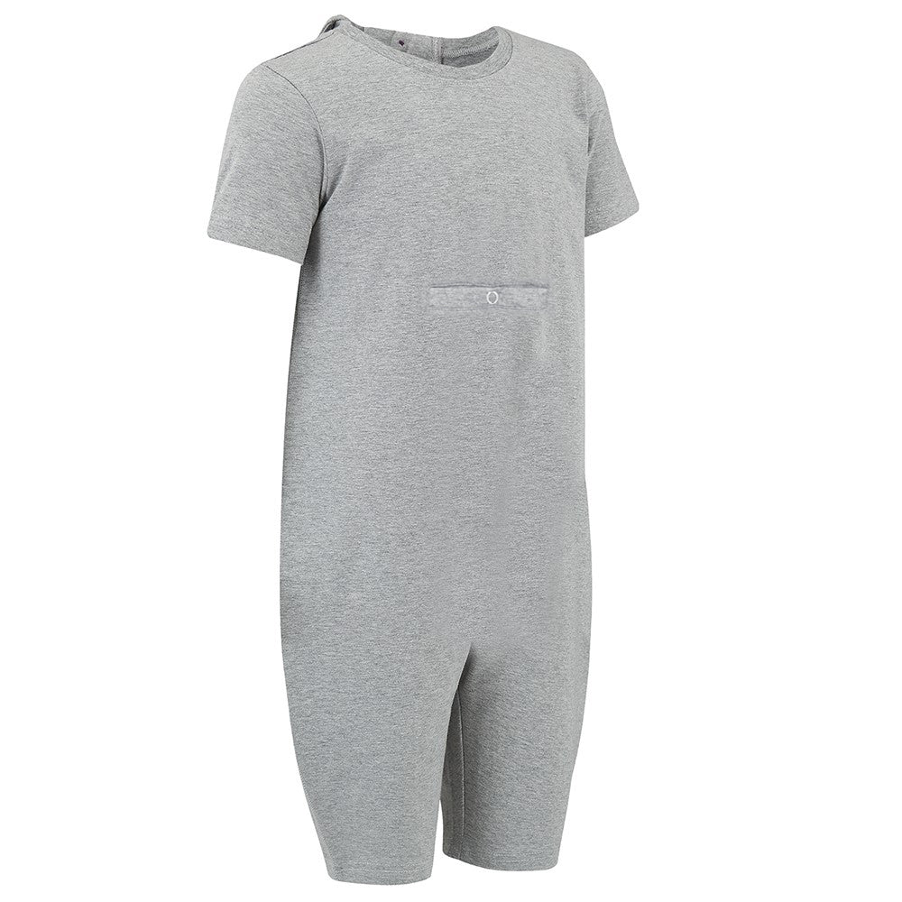 KayCey_Adaptive_clothing_for_older_children_with_special_needs_Zip_Back_Tube_Access_Grey_Side