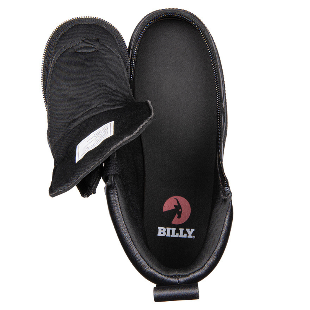 Billy Footwear (Kids) - High Top Leather Black to Floor