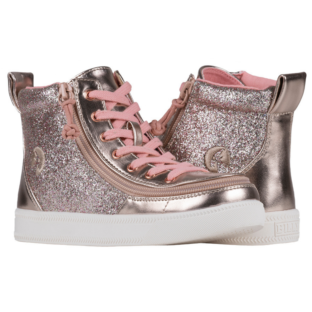 Billy Footwear Kids High Top Rose Gold Unicorn Shoes SpecialKids.Company
