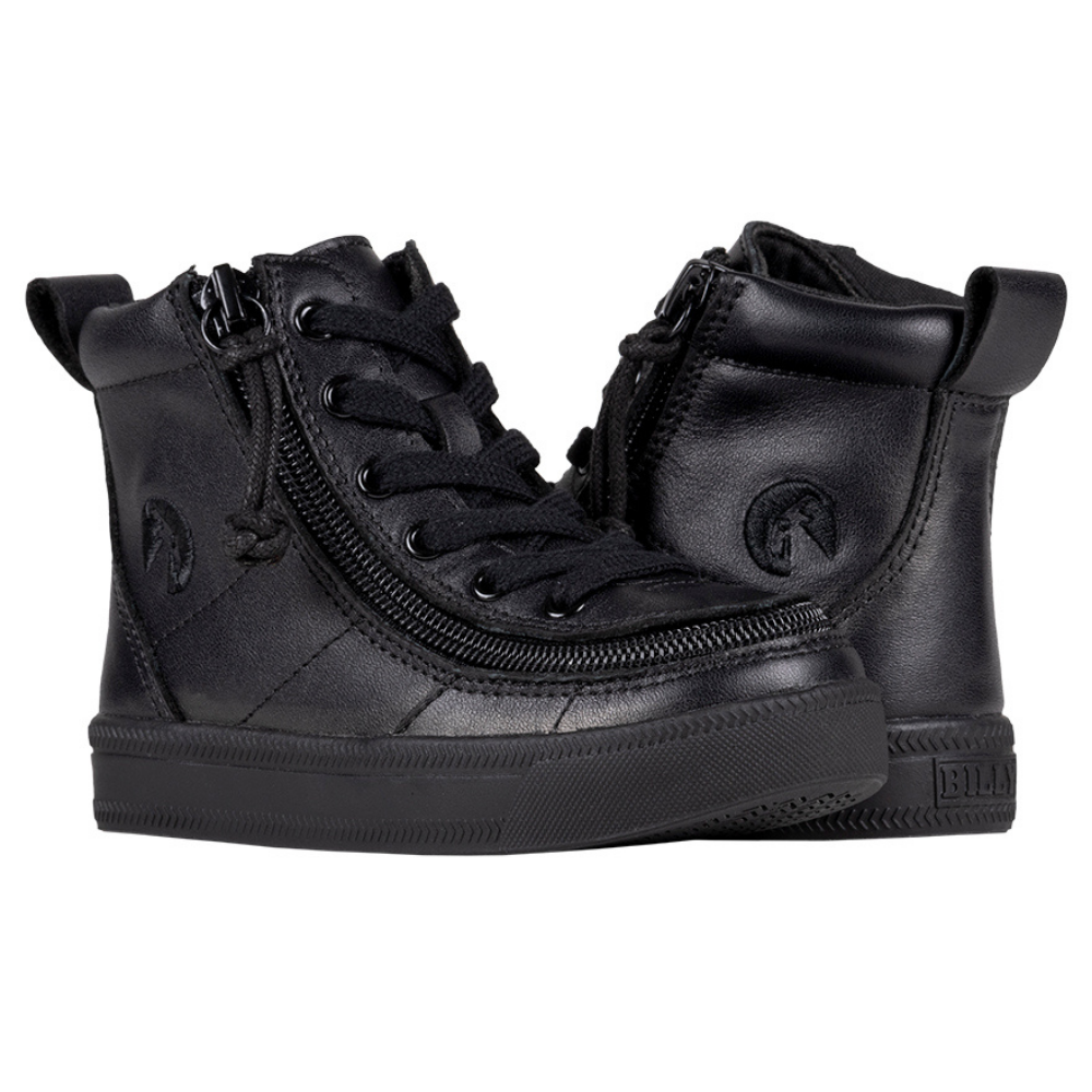 Billy Footwear (Toddlers) - High Top Leather Black to Floor