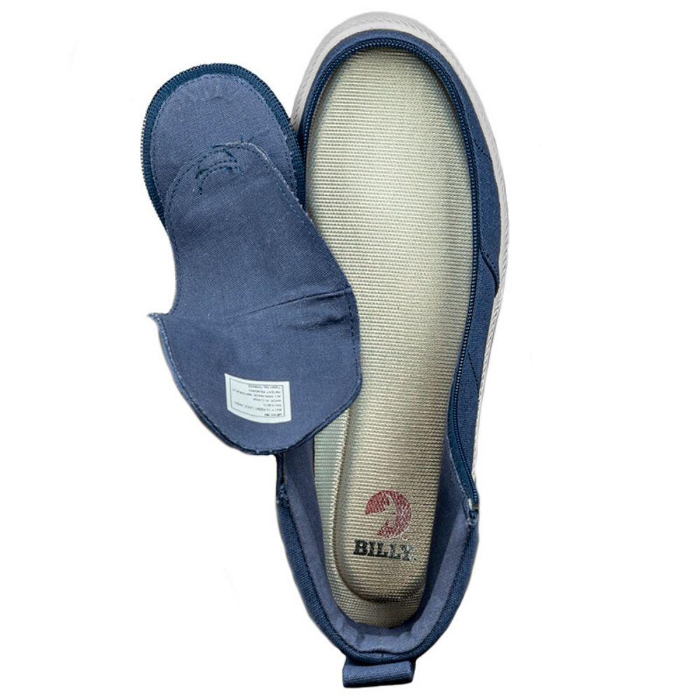 billy_footwear_navy_high_top_canvas_shoes_boots_for_men_adults_fully_open