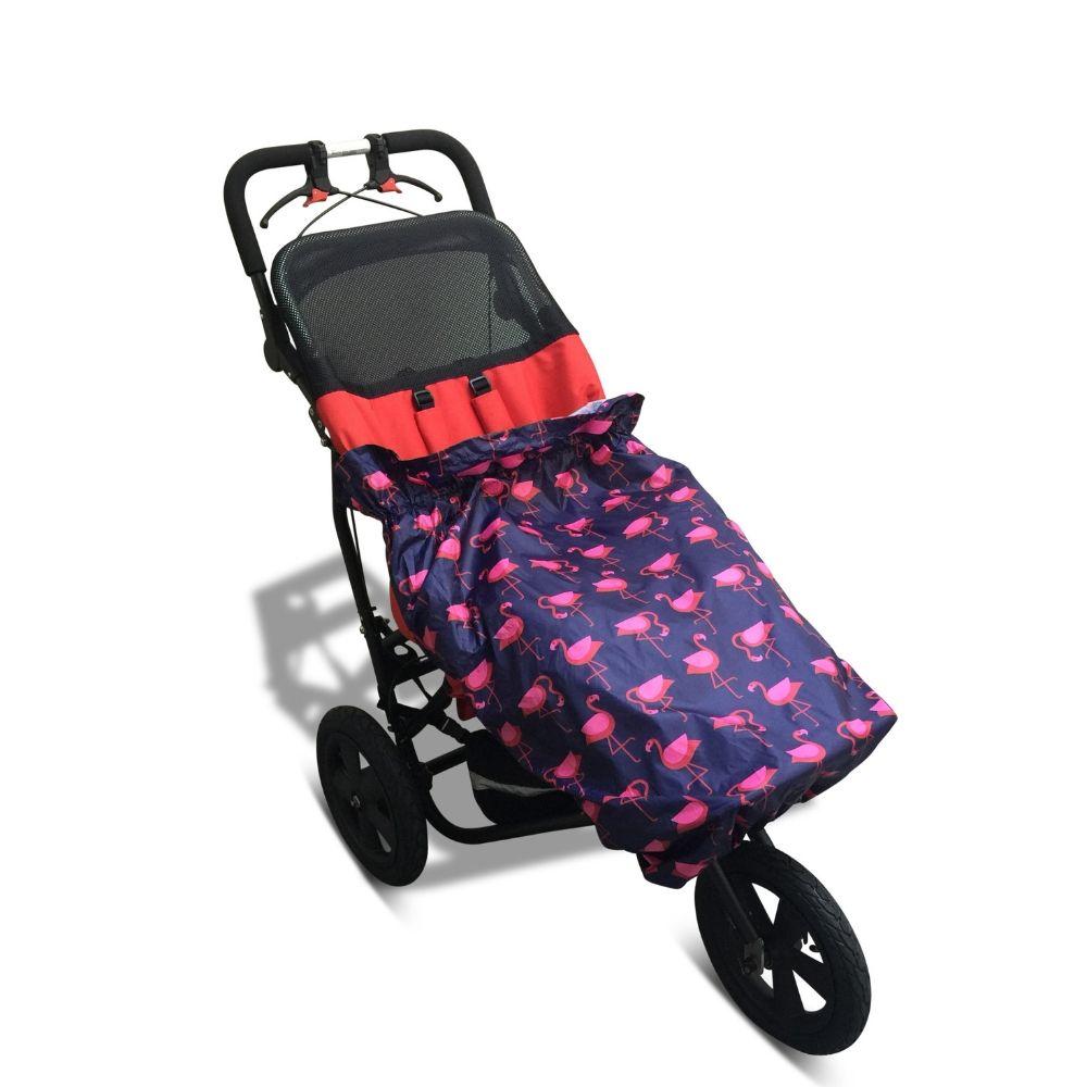 BundleBean_kids_girls_wheelchair_raincover_flamingo_universal_fit_waterproof_soft_cover