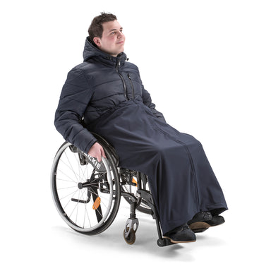 nicosy_wheelchair_man_wearing_waterproof_resistant_cover_navy